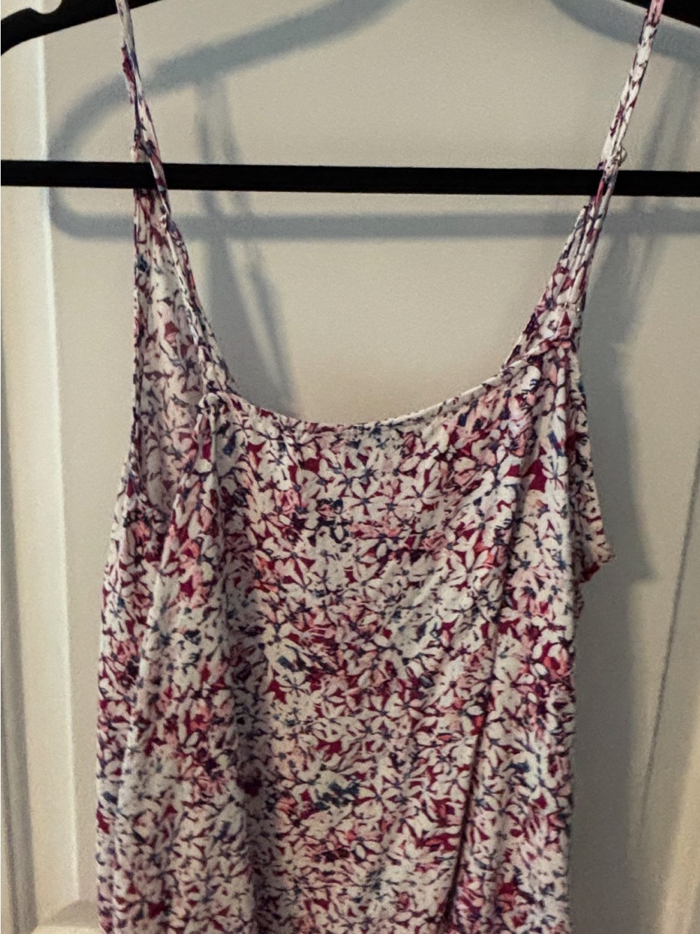 Banana republic Floral Print Spaghetti Strap Tank Top - White & Pink